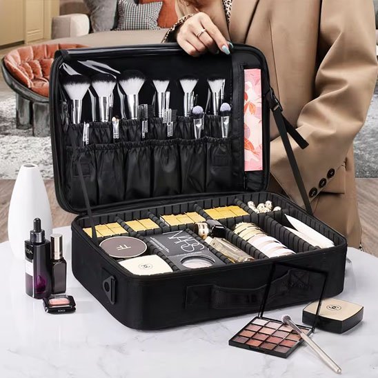 trousse maquillage probeauty détail fermeture et matière – beaute au top